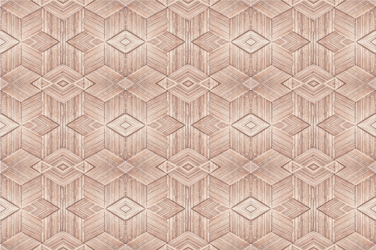Textured placemats geometric wood design - TenStickers