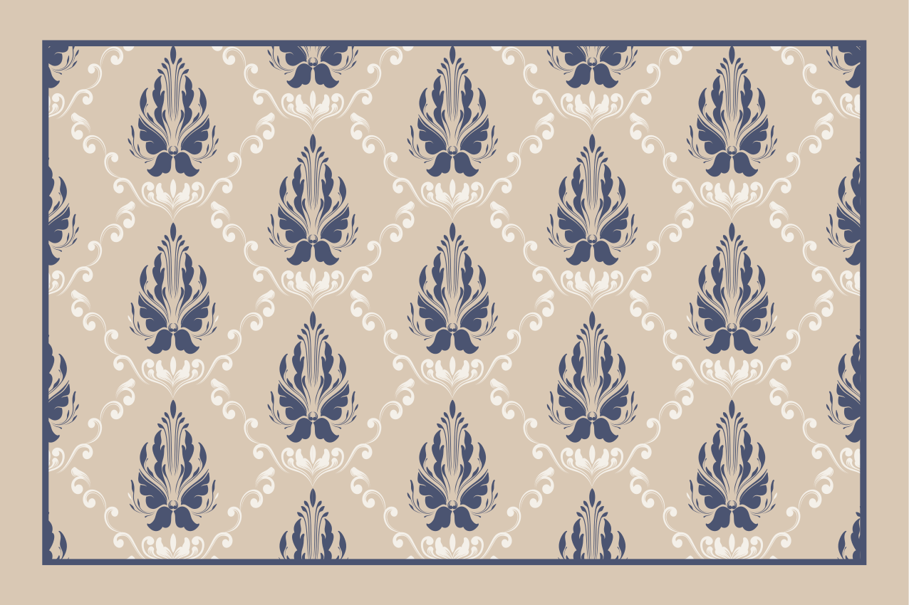 Textured placemats with graceful leaf design - TenStickers