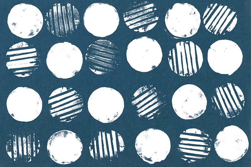 Textured placemats with geometric circle design - TenStickers