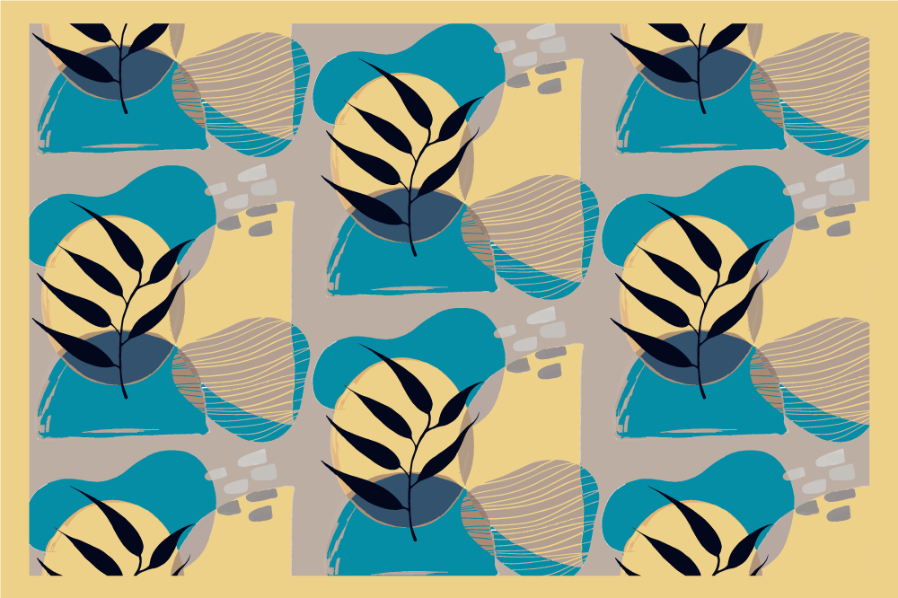 Modern placemats with chic leaf designs - TenStickers