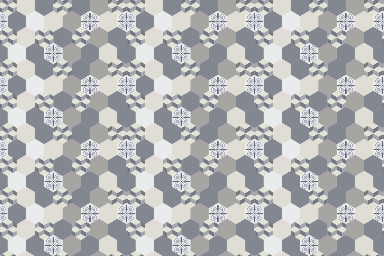 Textured placemats geometric hexagon design - TenStickers