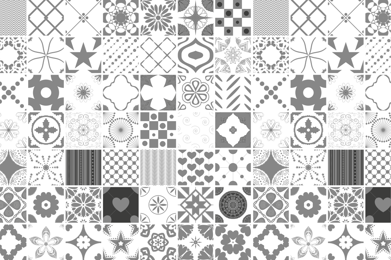 Textured placemats in patterned monochrome design - TenStickers