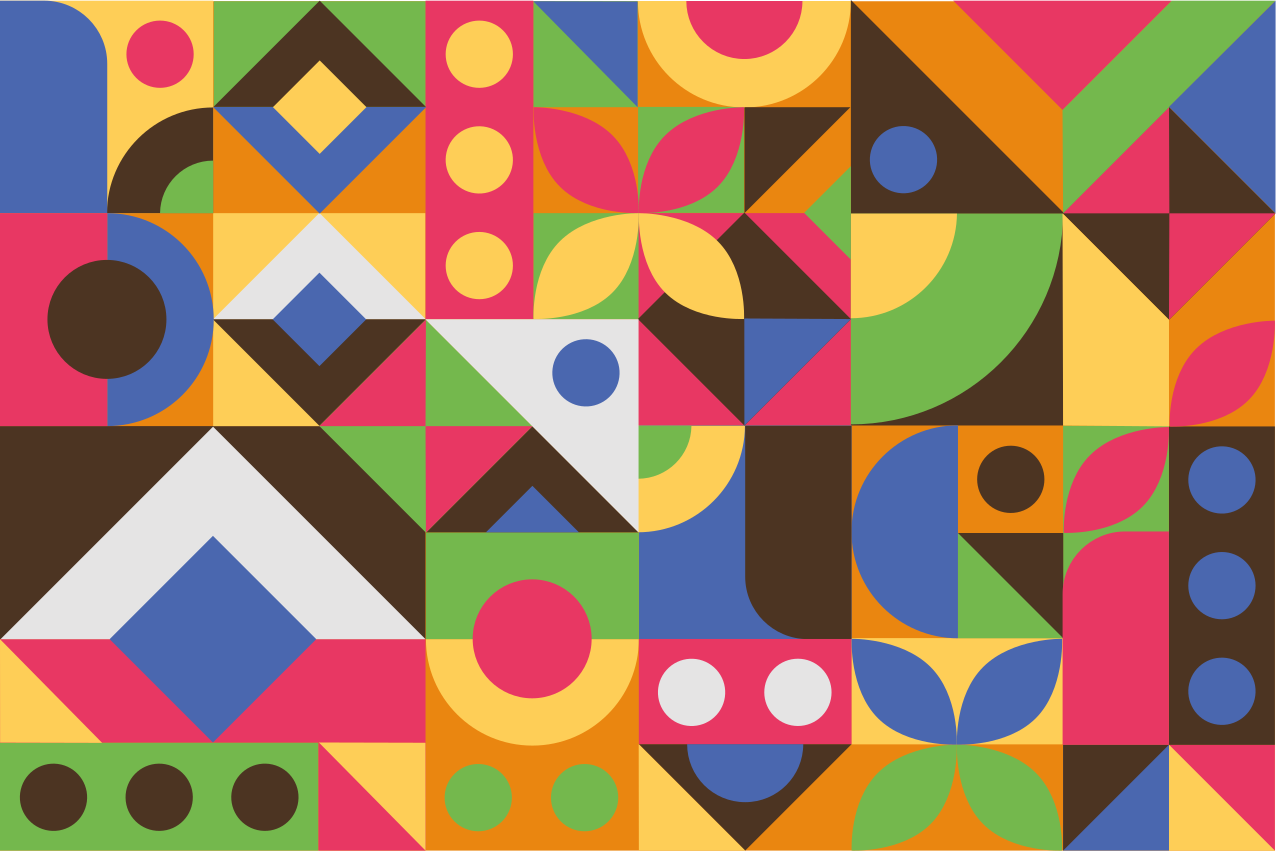 Modern placemats lively geometric design - TenStickers