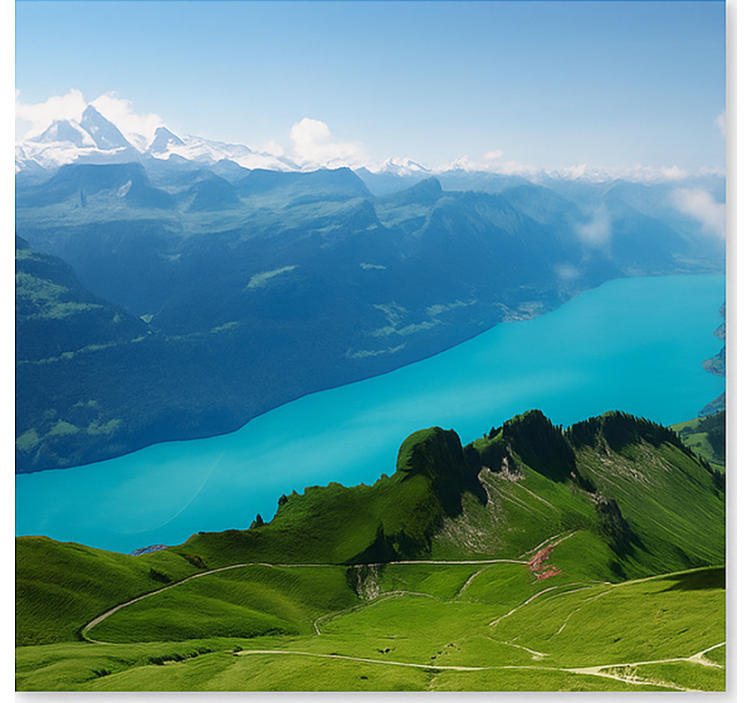 Snowy Alpine Peak wall mural mountain - TenStickers