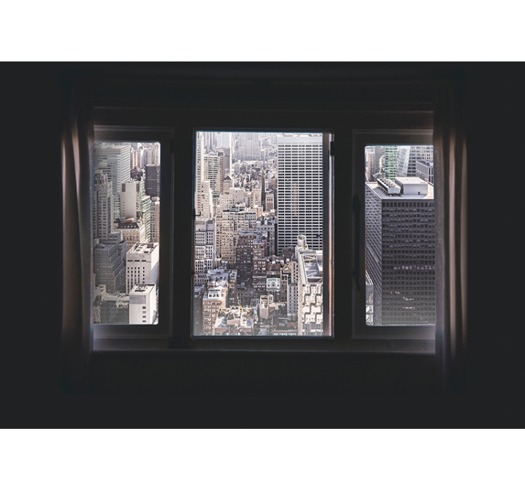 Urban Window View wall mural new york - TenStickers