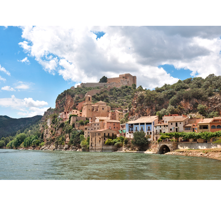 Ebro town city wall mural - TenStickers