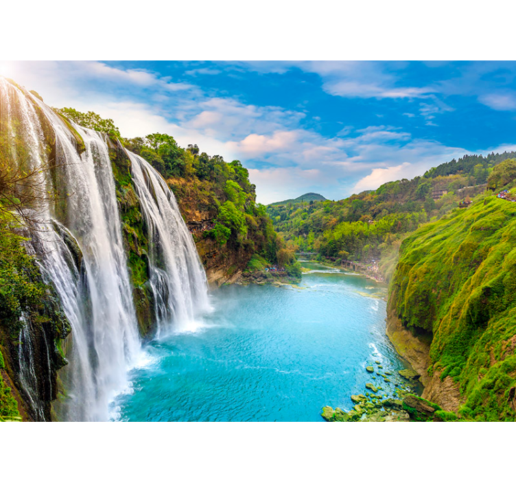 River Waterfall Wall Mural - TenStickers