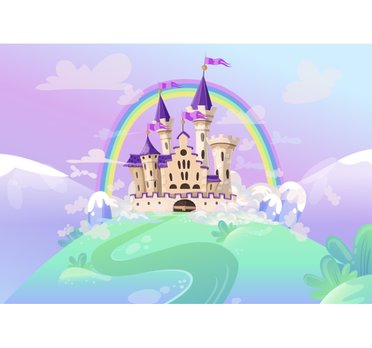 Enchanted Castle childrens wall mural - TenStickers