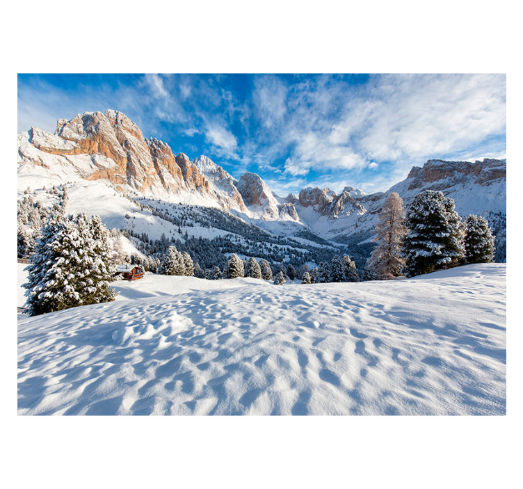 Landscape wall mural icy summit ranges - TenStickers