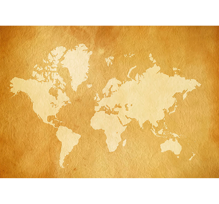 Vintage world map wall mural - TenStickers