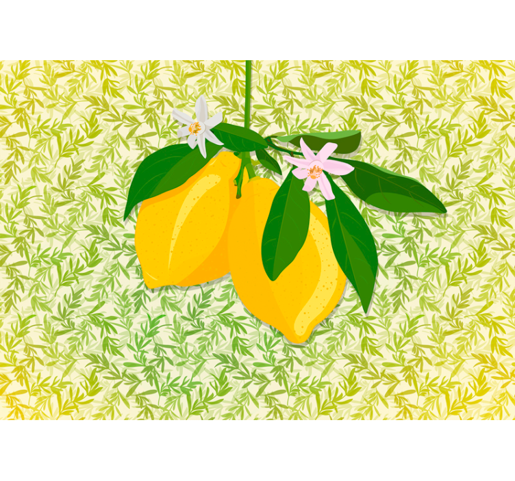 Lemon tree flower wall mural - TenStickers