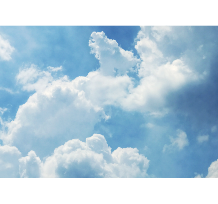Sky wall mural cumulus cloud paradise - TenStickers