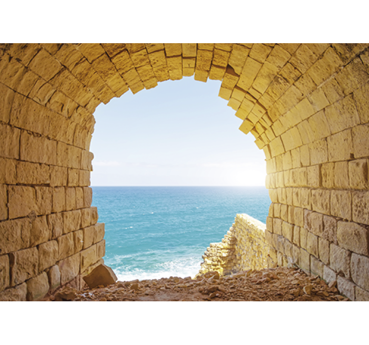 Landscape wall mural seaside arch view - TenStickers