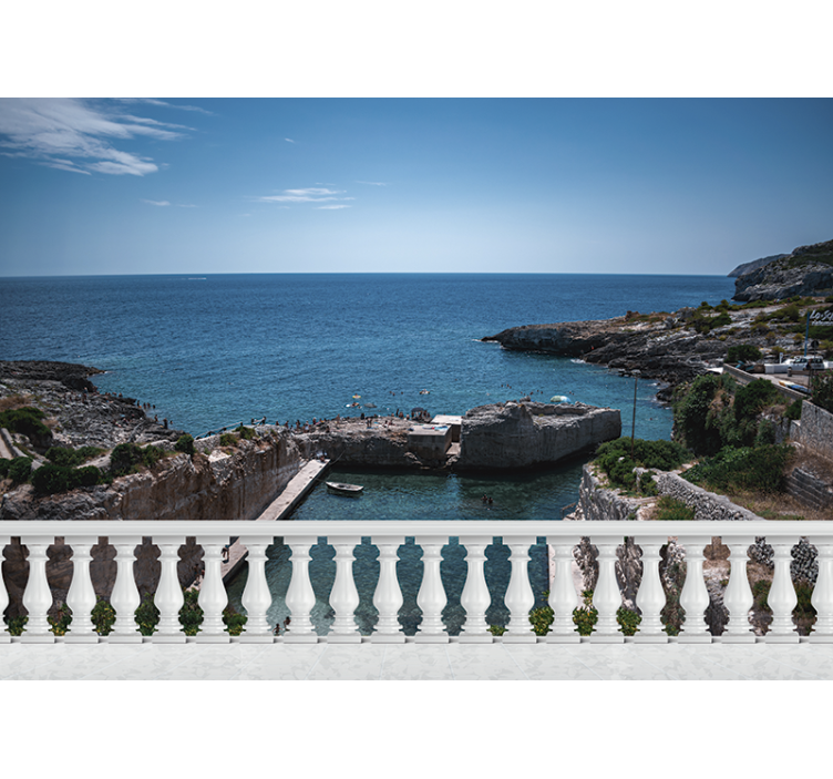 Landscape wall mural seaside view serenity - TenStickers