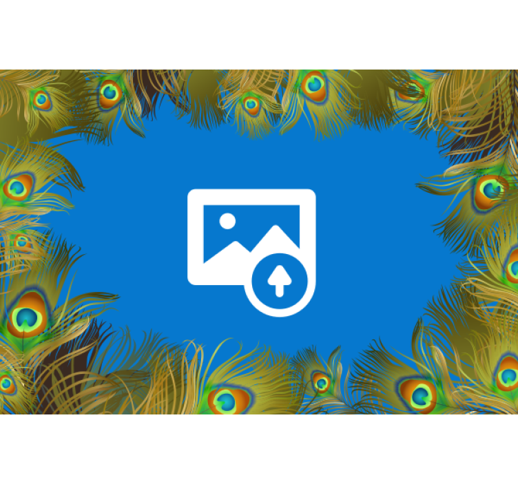 Peacock Feather Surround texture wall mural - TenStickers