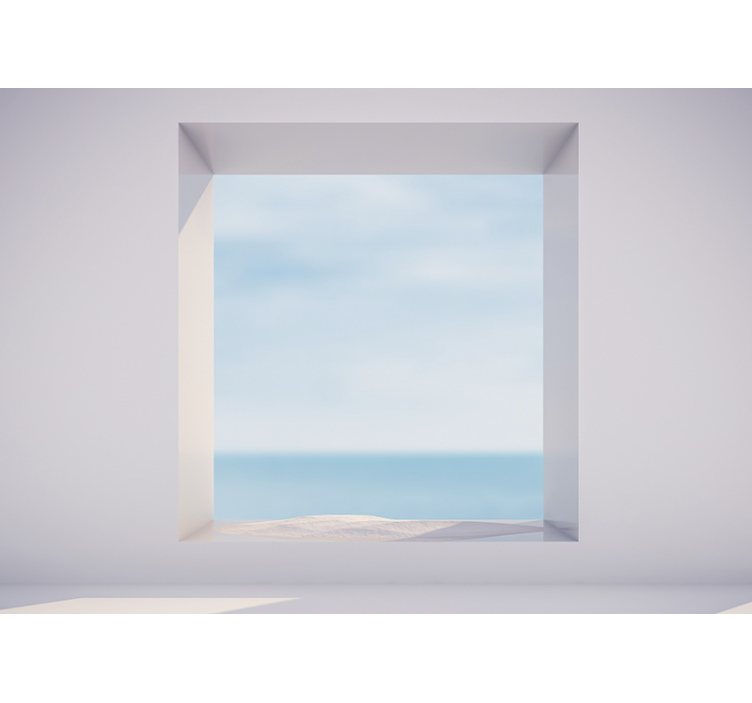 Tranquil seaside vista landscape wall mural - TenStickers