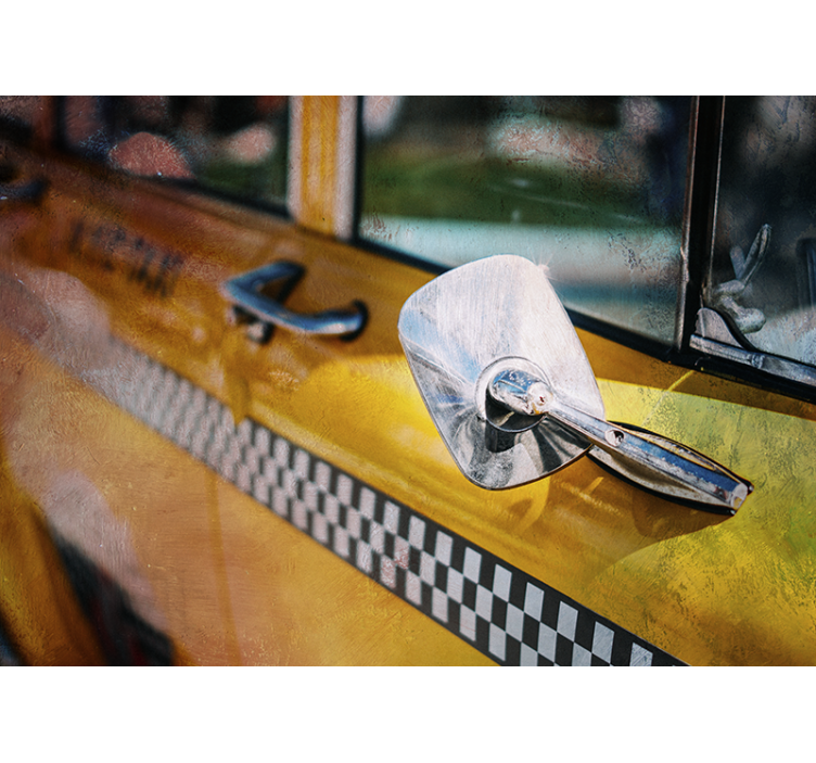 Wall mural new york iconic yellow taxi artwork - TenStickers