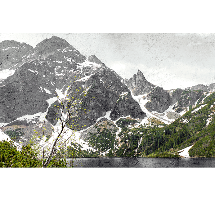 Majestic Mountain Scene landscape wall mural - TenStickers