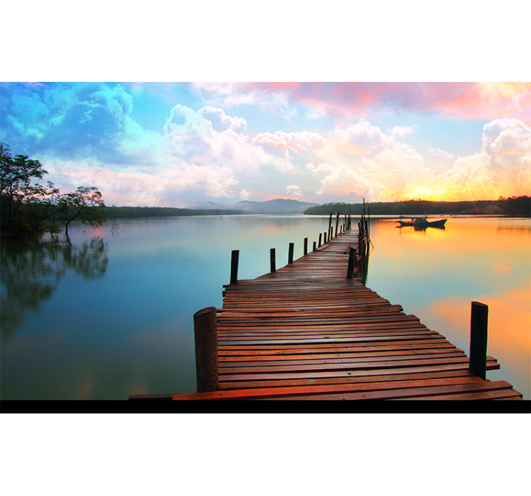 Polish Warmia i Mazury lake wall mural - TenStickers