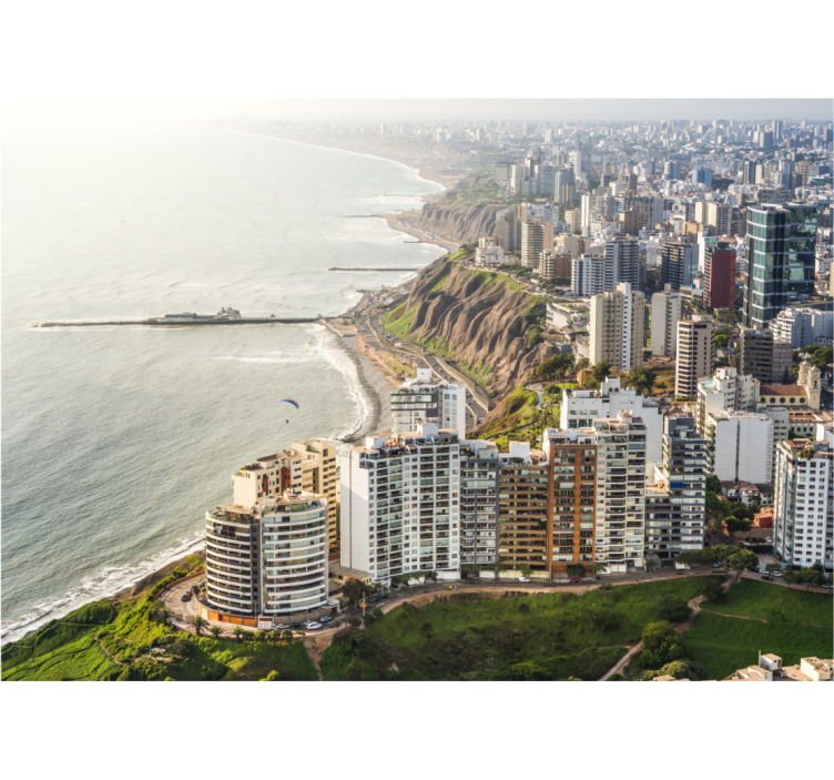 Seaside Urban Horizon city wall mural - TenStickers