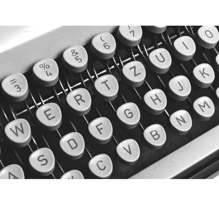 Vintage Typewriter Keys art wall mural - TenStickers