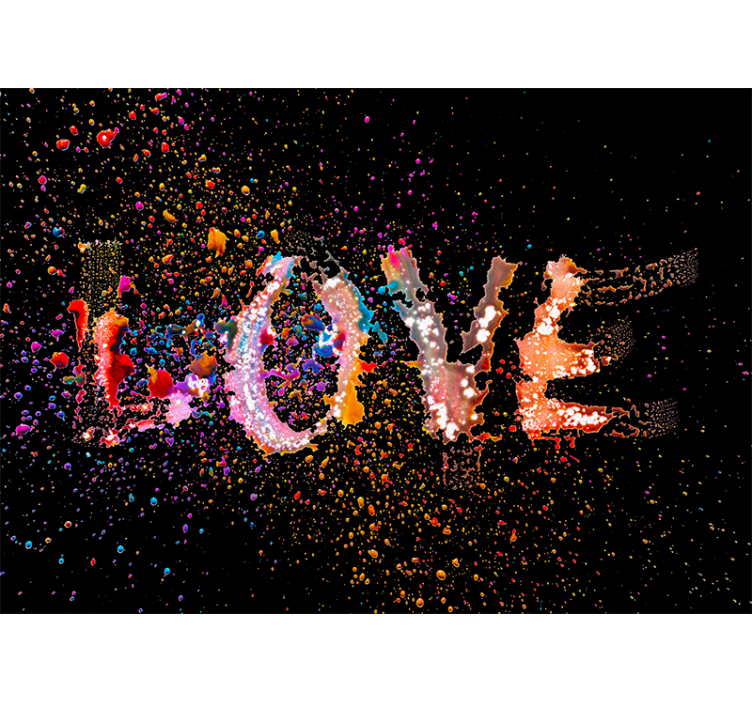 Splashing Love Graffiti romantic wall mural - TenStickers