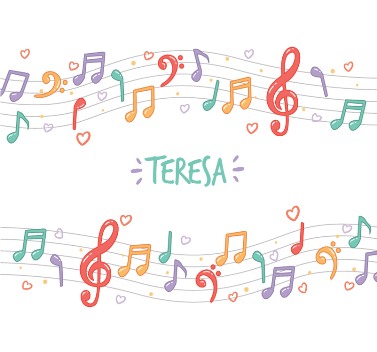 Personalized music theme  custom wall mural - TenStickers