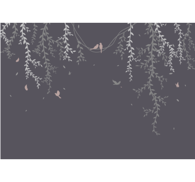 Branches with Birds wall mural nature - TenStickers