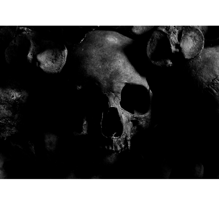 Dark Skull Pattern wall mural modern - TenStickers