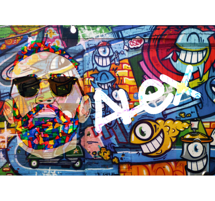Graffiti wall mural colorful urban portrait - TenStickers