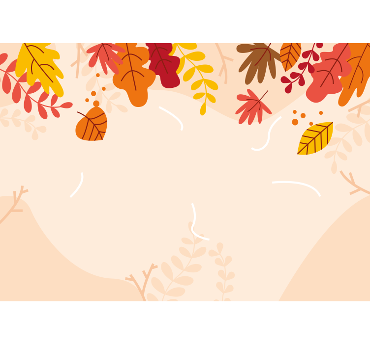 Autumn Leaf Patterns flower wall mural - TenStickers
