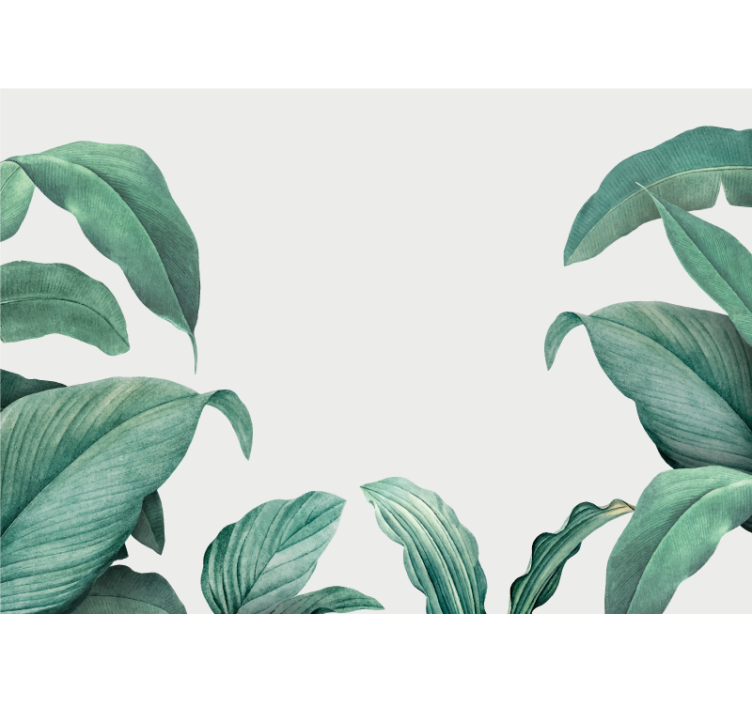 Lush Leaf Composition wall mural nature - TenStickers