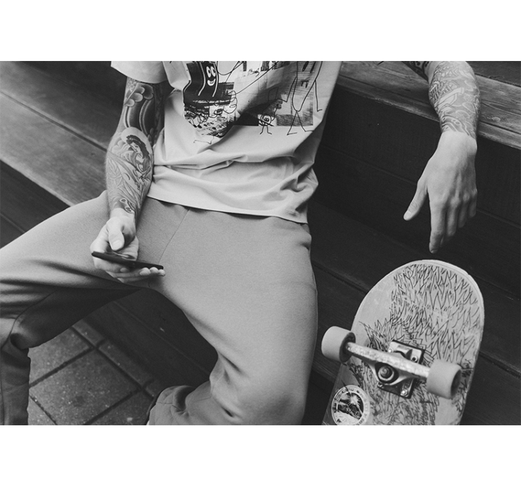 Skateboarder Urban Style city wall mural - TenStickers