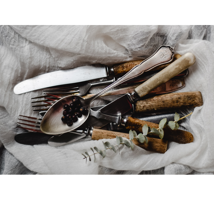 Vintage Utensils Ensemble wall mural kitchen - TenStickers