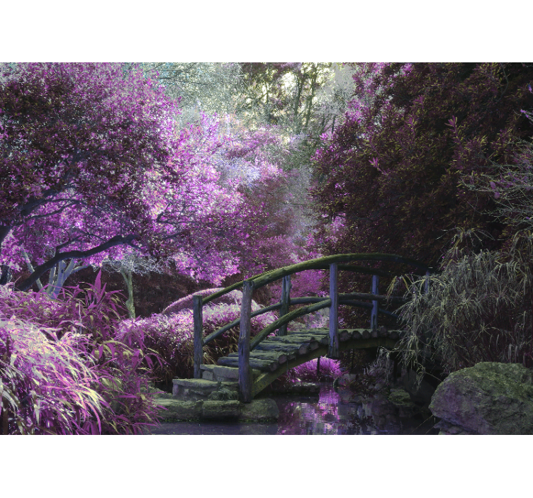 Serene Bridge Landscape wall mural nature - TenStickers