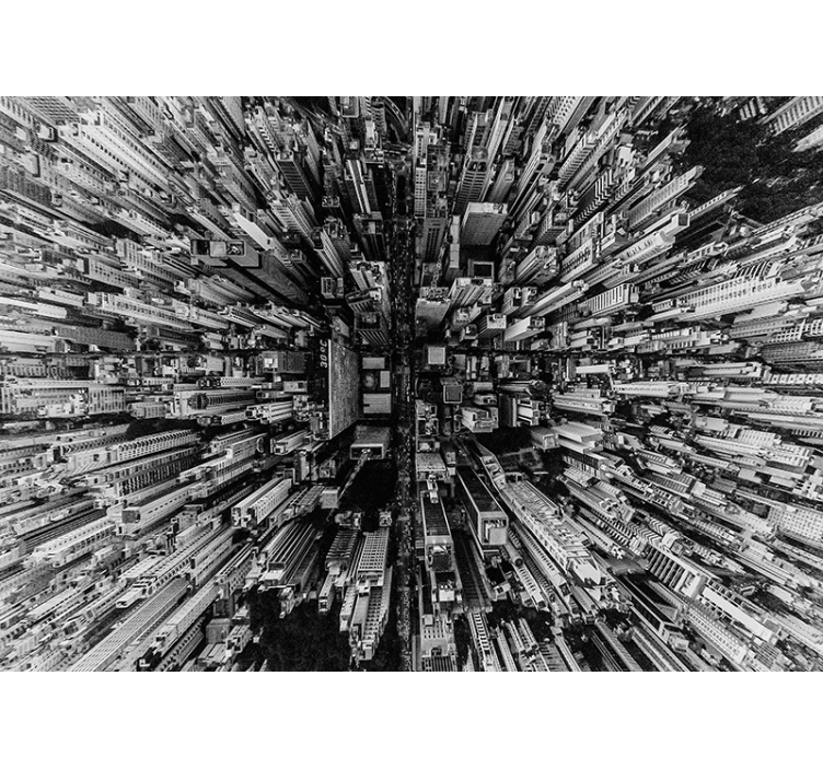 Aerial Urban Landscape city wall mural - TenStickers