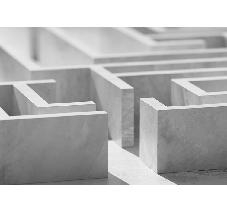 Abstract wall mural labyrinth design elements - TenStickers