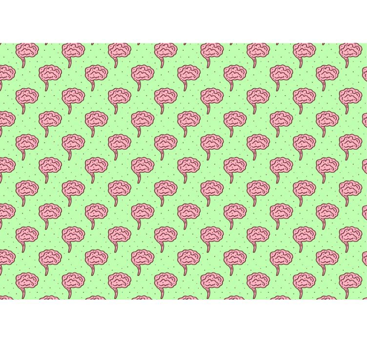 Stylized Brain Blooms flower wall mural - TenStickers