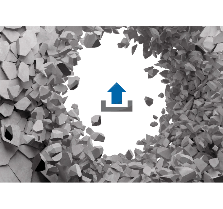 Animals wall mural zebra emerging from rocks - TenStickers