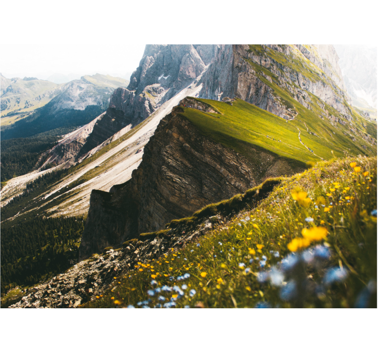 Landscape wall mural mountainous terrain - TenStickers