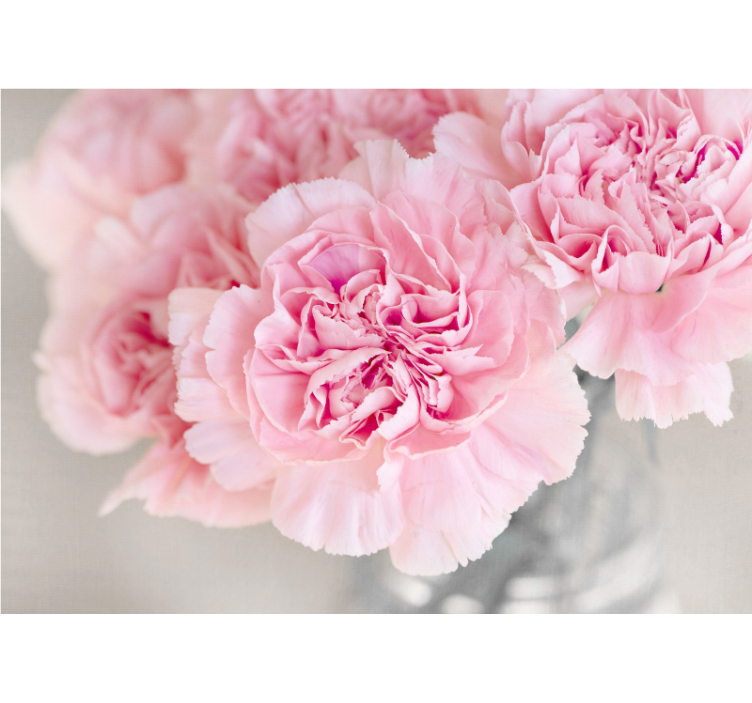 Flower wall mural lovely pink blossoms - TenStickers