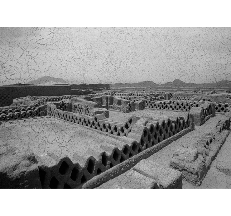 Desert wall mural desert terrain silhouette - TenStickers