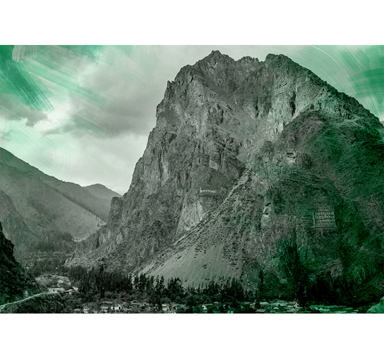 Wall mural mountain majestic green peaks - TenStickers