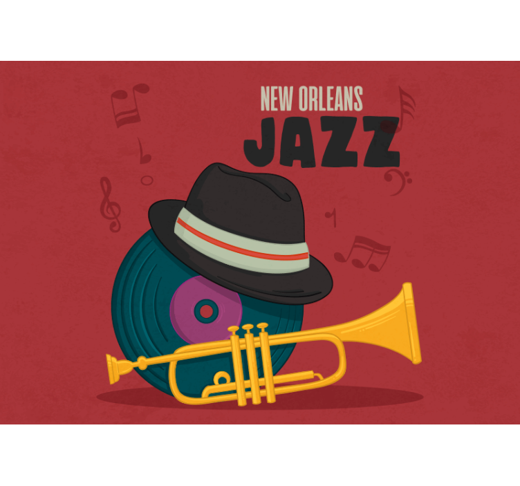 Music wall mural new orleans jazz art - TenStickers