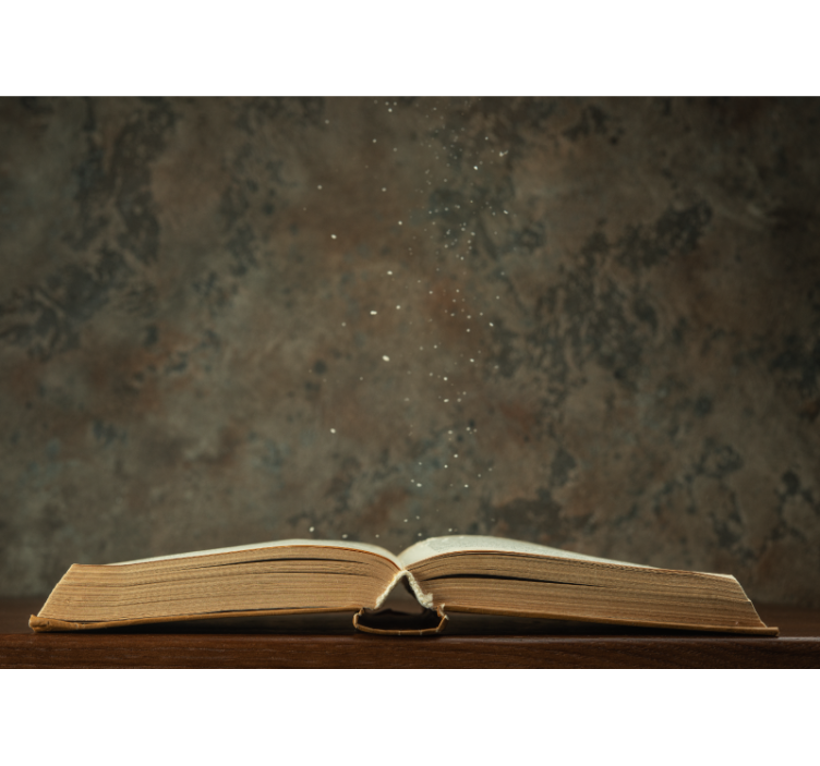 Art wall mural open book enchantment - TenStickers