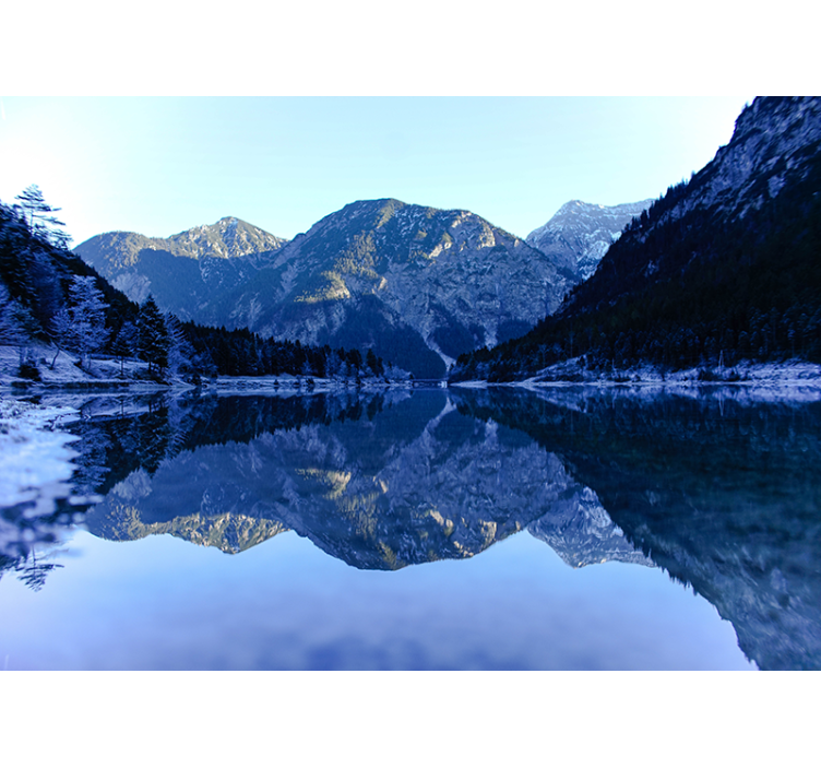 Mountain reflection landscape landscape wall mural - TenStickers