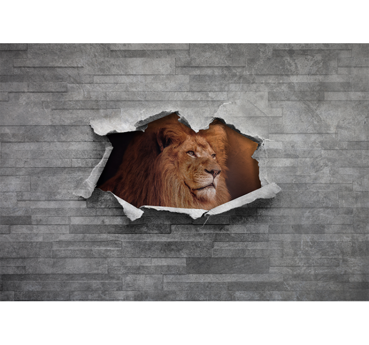 Lion wall mural majestic lion illustration - TenStickers