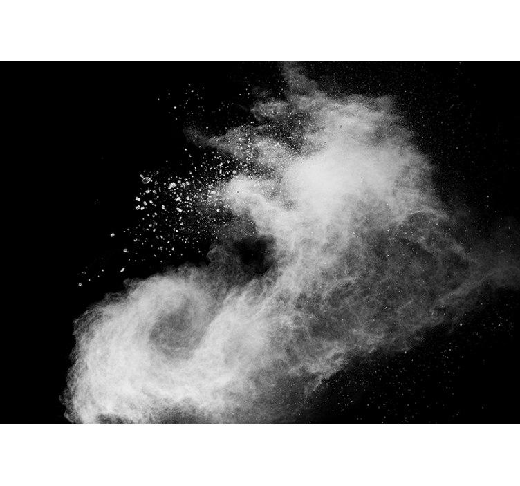 Wall mural 3d smoke cloud design - TenStickers