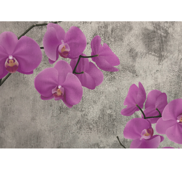 Flower wall mural rose orchid blossoms - TenStickers
