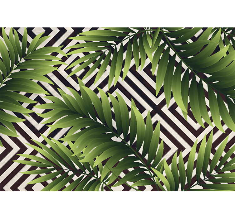 Wall mural nature tropical leaf art print - TenStickers
